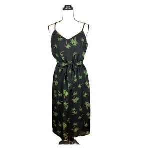 NWT C. Wonder Palm Tree Tie Waist Dress medium
